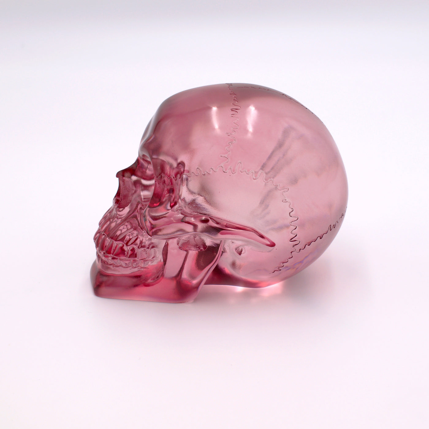 Purple Translucent Skull Sculpture