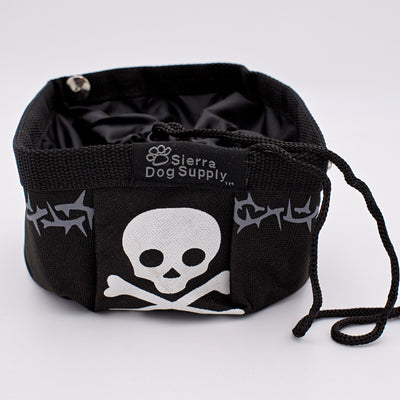 Skull and Crossbones Travel Pet Bowl - The Cranio Collections