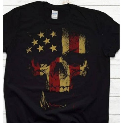 American Flag Skull T-Shirt - The Cranio Collections