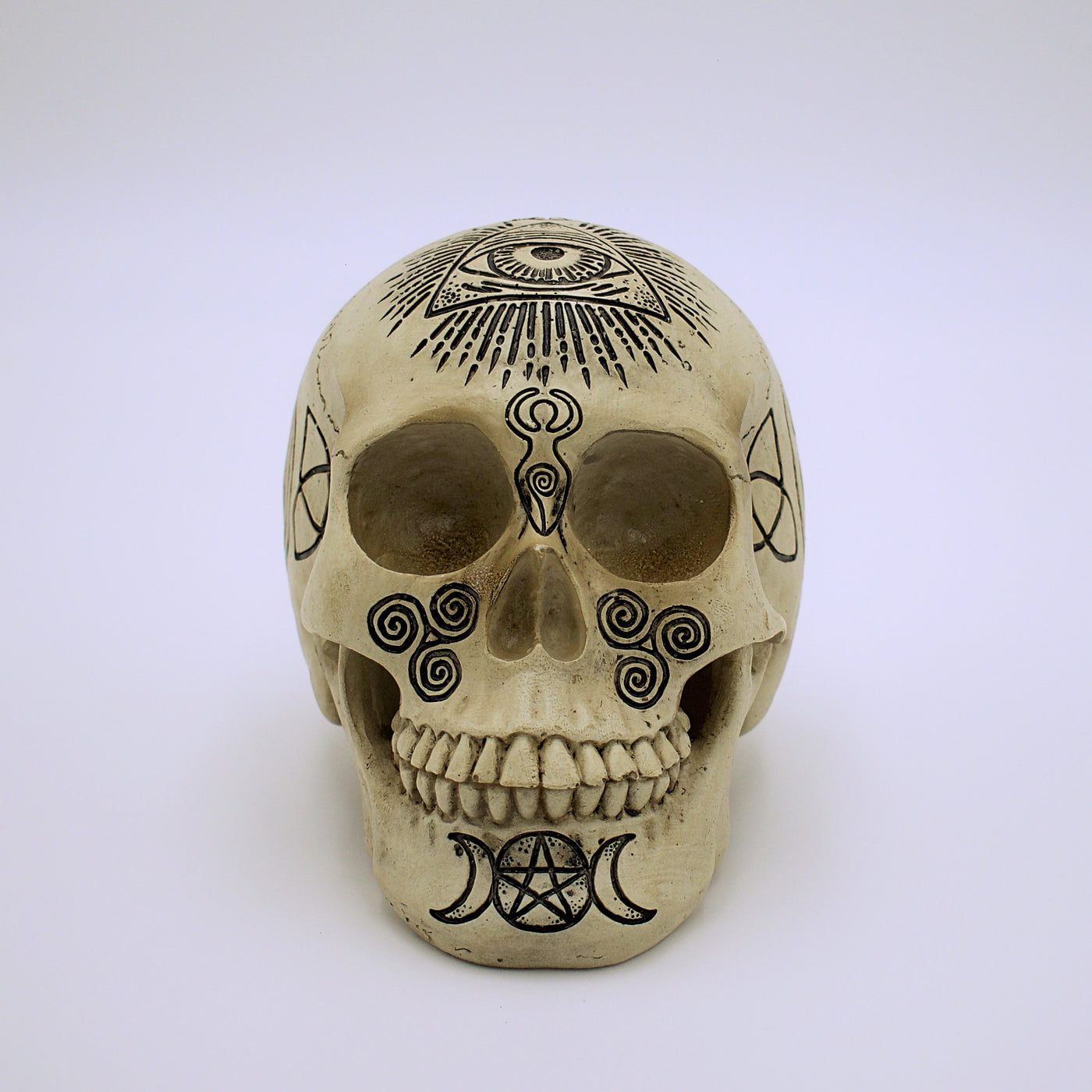 Witchcraft Symbols Skull Sculpture - The Cranio Collections