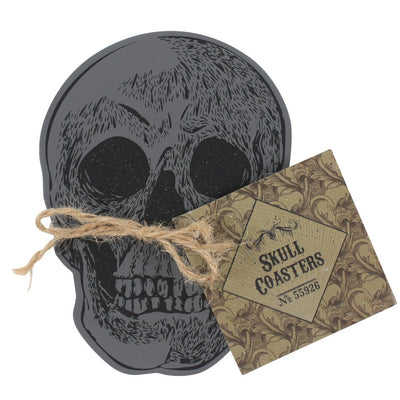 Wooden Skull Coasters Set of 4 - The Cranio Collections