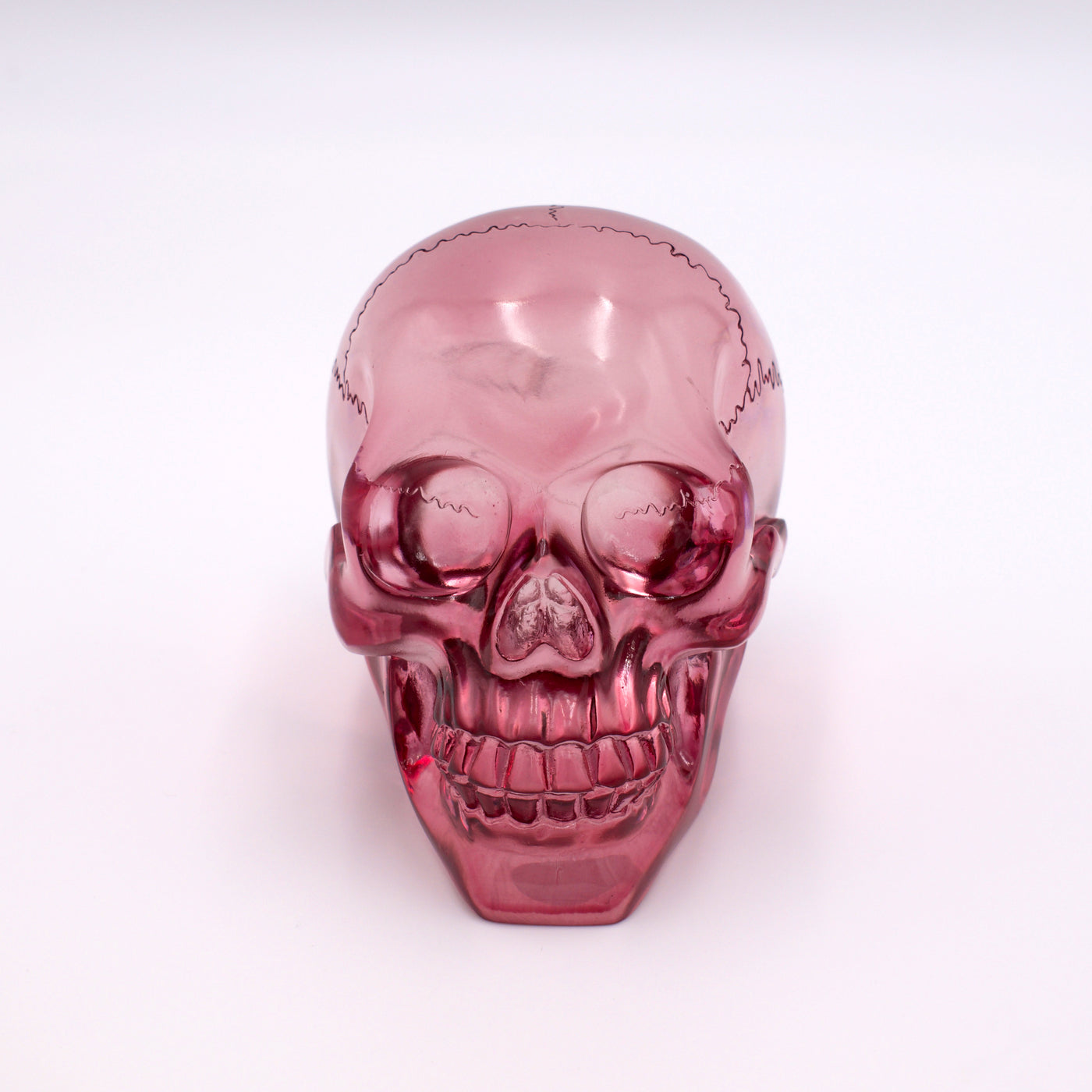 Purple Translucent Skull Sculpture