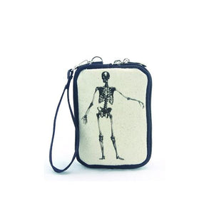 Skeleton Design Canvas Wristlet Wallet - The Cranio Collections