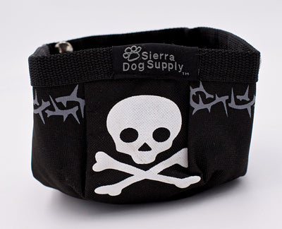 Skull and Crossbones Travel Pet Bowl - The Cranio Collections